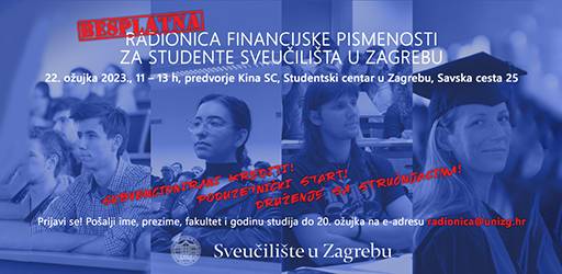 Radionica: „Financijska pismenost i uvod u poduzetništvo za studente i doktorande”