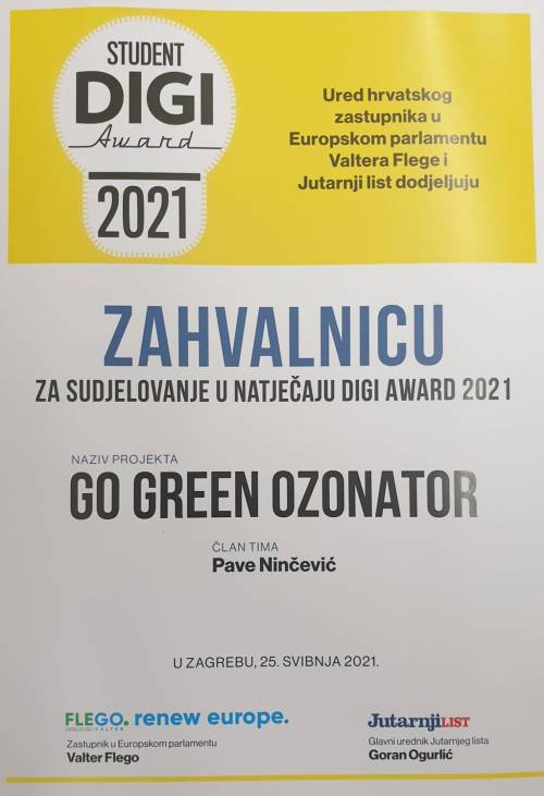 Student DIGI Award :: Student Pave Ninčević osvojio prvu nagradu prema izboru čitatelja Jutarnji.hr