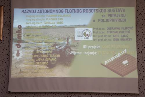 Završno predstavljanje IRI projekta „Razvoj autonomnog robotskog flotnog sustava za prepoznavanje i ekološko tretiranje korova – cRobot“.