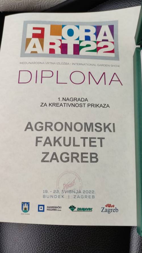 Agronomski fakultet osvojio prvu nagradu na međunarodnoj vrtnoj izložbi floraart 2022.