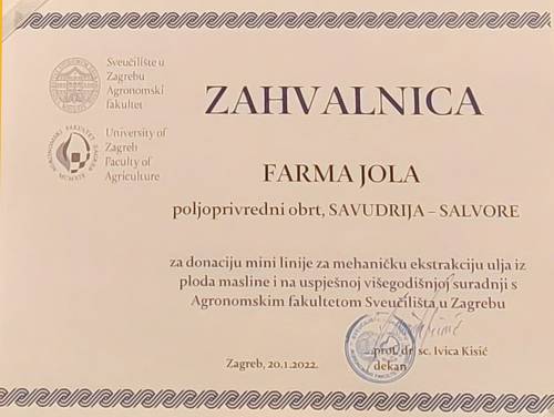 Farma Jola Agronomskom fakultetu donirala mini uljaru